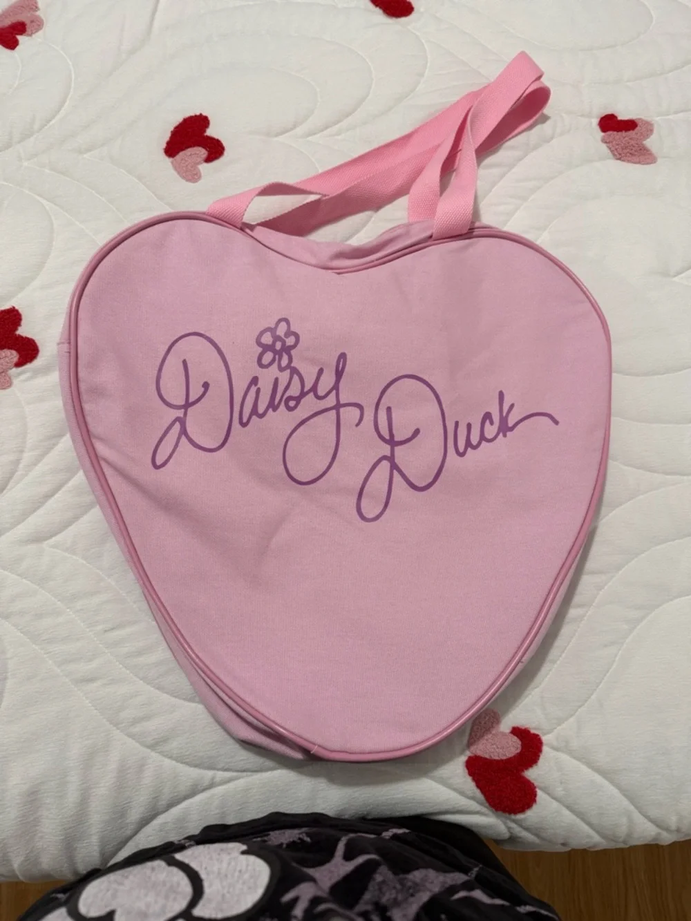 Disney Pink and Lavender Daisy Duck Heart Crossbody Bag - Picture 3 of 4